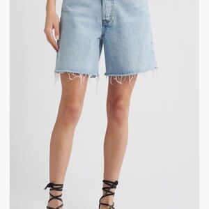 Frame Denim Light Wash High-Rise Cutoff Jean Shorts